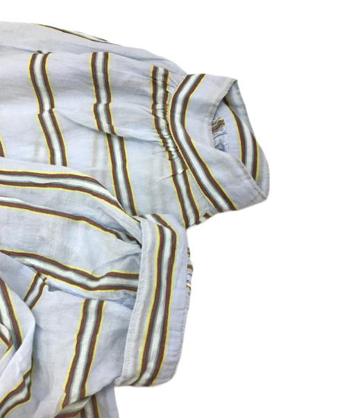 ne quittez pas（ヌキテパ）ne quittez pas (ヌキテパ) コットンボイルストライプワンピース ブルー サイズ:FREEの古着・服飾アイテム