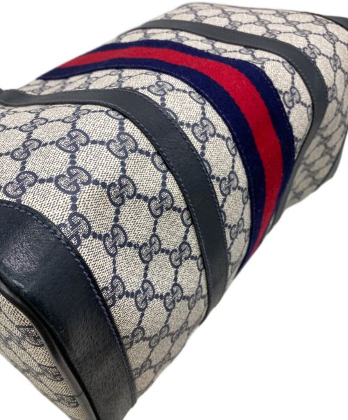 GUCCI（グッチ）GUCCI (グッチ) ミニボストンバッグ ホワイト×ネイビー サイズ:下記参照の古着・服飾アイテム
