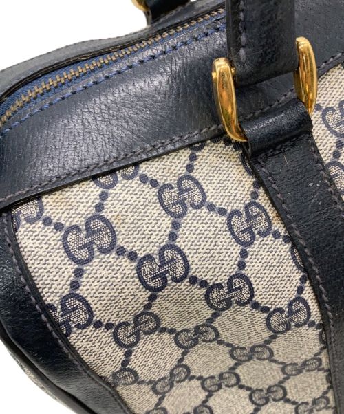 GUCCI（グッチ）GUCCI (グッチ) ミニボストンバッグ ホワイト×ネイビー サイズ:下記参照の古着・服飾アイテム