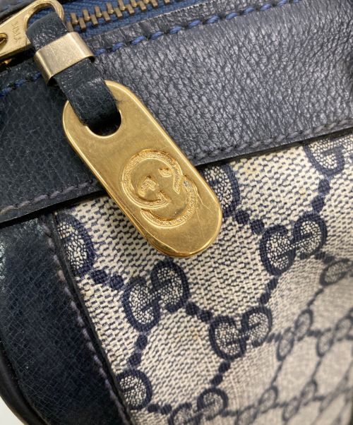 GUCCI（グッチ）GUCCI (グッチ) ミニボストンバッグ ホワイト×ネイビー サイズ:下記参照の古着・服飾アイテム