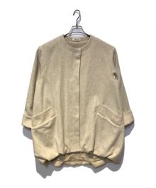 OHLALA（オララ）の古着「ウールノーカラーコート」｜アイボリー