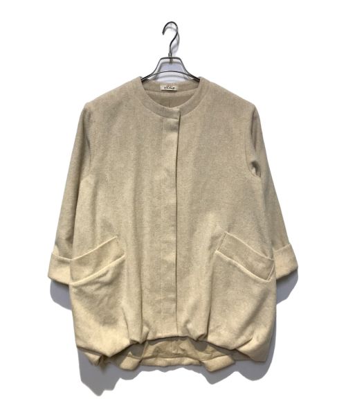 OHLALA（オララ）OHLALA (オララ) ウールノーカラーコート アイボリー サイズ:2の古着・服飾アイテム