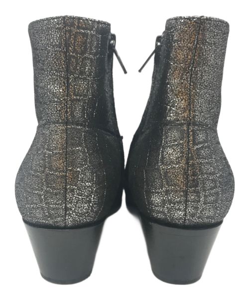 Saint Laurent Paris（サンローランパリ）Saint Laurent Paris (サンローランパリ) サイドジップラメブーツ シルバー サイズ:35（21.5cm相当）の古着・服飾アイテム