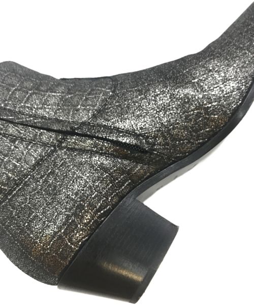 Saint Laurent Paris（サンローランパリ）Saint Laurent Paris (サンローランパリ) サイドジップラメブーツ シルバー サイズ:35（21.5cm相当）の古着・服飾アイテム