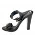 GUCCI (グッチ) エナメルサンダル ブラック サイズ:34 1/2（21.5cm相当）：4500円