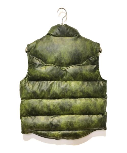 Ballsy.Brothers（ボールジーブラザーズ）Ballsy.Brothers (ボールジーブラザーズ) ウエスタンフェイクレザーダウンベスト グリーン サイズ:Lの古着・服飾アイテム