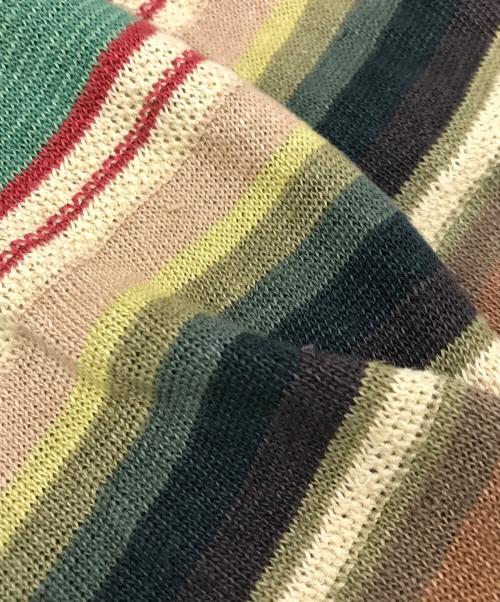 POLO RALPH LAUREN（ポロ・ラルフローレン）POLO RALPH LAUREN (ポロ・ラルフローレン) ［古着］マルチ ボーダー リネンニット マルチカラー サイズ:Ｍの古着・服飾アイテム