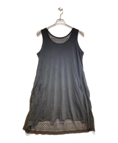 Y's（ワイズ）Y's (ワイズ) レース切替ワンピース ブラック サイズ:2の古着・服飾アイテム