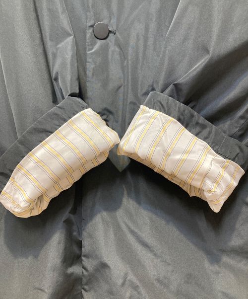 PLAN C（プランシー）Plan C (プランシー) 中綿ノーカラーコート ブラック サイズ:36の古着・服飾アイテム