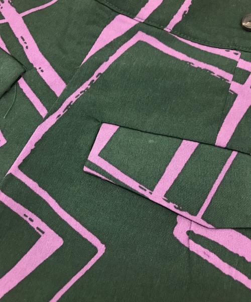 Knuth Marf（クヌースマーフ）Knuth Marf (クヌースマーフ) 総柄ワイドパンツ グリーン サイズ:FREEの古着・服飾アイテム