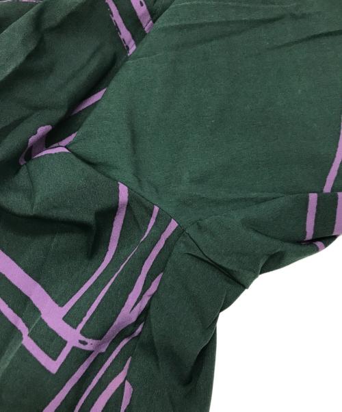 Knuth Marf（クヌースマーフ）Knuth Marf (クヌースマーフ) 総柄ワイドパンツ グリーン サイズ:FREEの古着・服飾アイテム