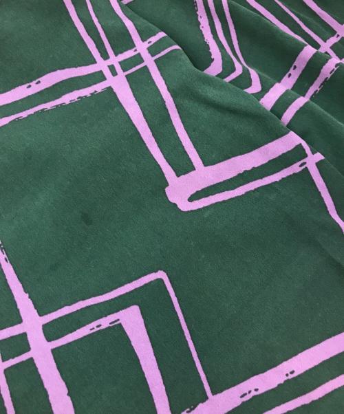 Knuth Marf（クヌースマーフ）Knuth Marf (クヌースマーフ) 総柄ワイドパンツ グリーン サイズ:FREEの古着・服飾アイテム