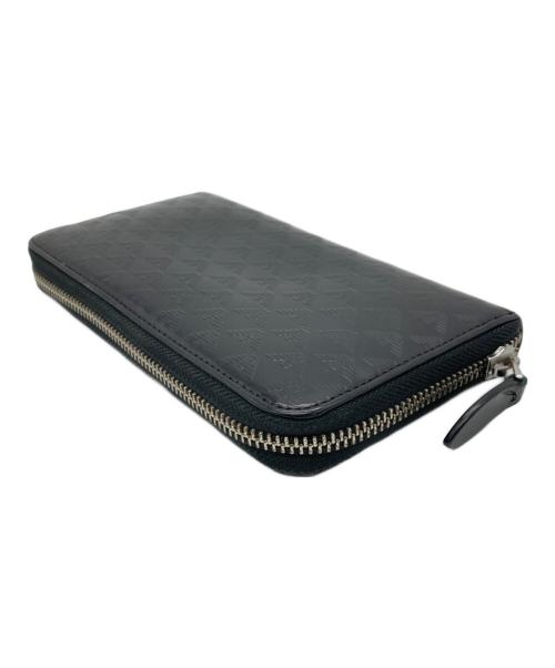 EMPORIO ARMANI（エンポリオアルマーニ）EMPORIO ARMANI (エンポリオアルマーニ) ラウンドジップウォレット ブラックの古着・服飾アイテム