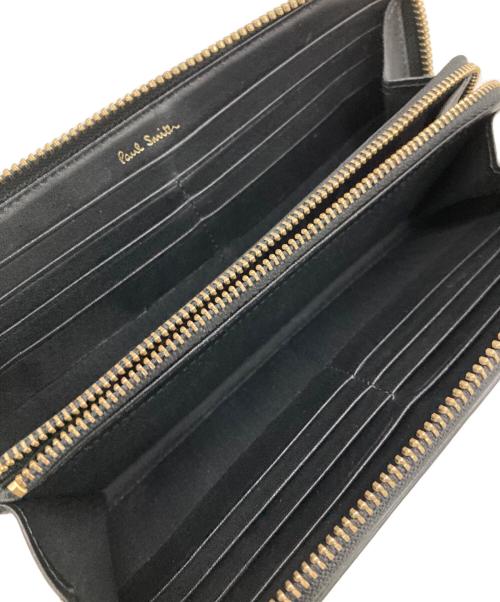 PAUL SMITH（ポールスミス）PAUL SMITH (ポールスミス) レターズ20S ラウンドジップウォレット ブラックの古着・服飾アイテム