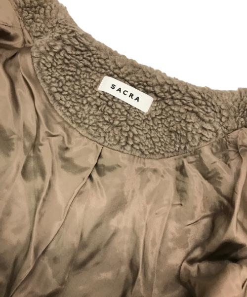 SACRA（サクラ）SACRA (サクラ) プードル ファー ロングコート ベージュ サイズ:38の古着・服飾アイテム