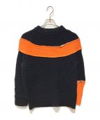 sacaiサカイ）の古着「ジップアタッチメントニットセーター」｜ネイビー