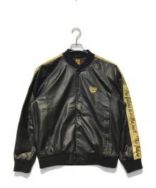HUMAN MADE（ヒューマンメイド）の古着「LEATHER TRACK JACKET」｜ブラック