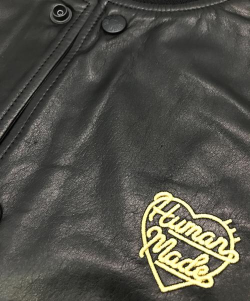 HUMAN MADE（ヒューマンメイド）HUMAN MADE (ヒューマンメイド) LEATHER TRACK JACKET ブラック サイズ:XLの古着・服飾アイテム