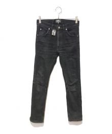 Vivienne Westwood man（ヴィヴィアン ウェストウッド マン）の古着「オーブ刺繍スキニーデニムパンツ」｜ブラック