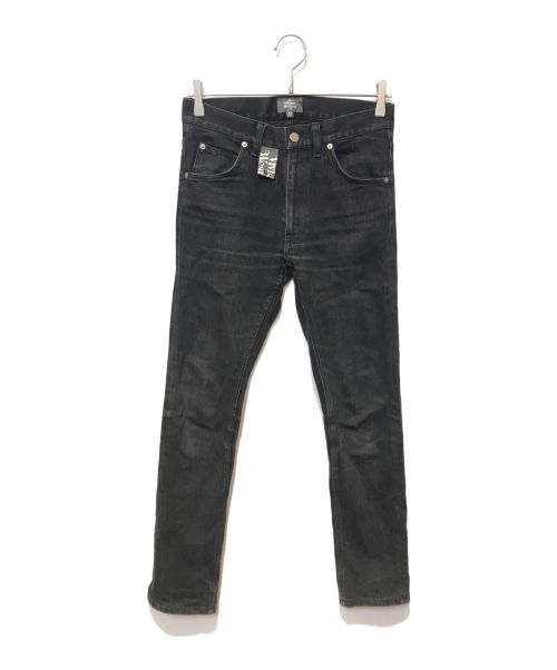 Vivienne Westwood man（ヴィヴィアン ウェストウッド マン）Vivienne Westwood man (ヴィヴィアン ウェストウッド マン) オーブ刺繍スキニーデニムパンツ ブラック サイズ:42（XS相当）の古着・服飾アイテム