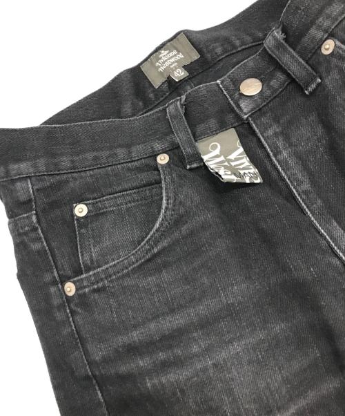 Vivienne Westwood man（ヴィヴィアン ウェストウッド マン）Vivienne Westwood man (ヴィヴィアン ウェストウッド マン) オーブ刺繍スキニーデニムパンツ ブラック サイズ:42（XS相当）の古着・服飾アイテム