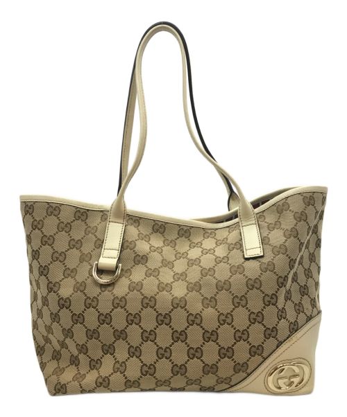 GUCCI（グッチ）GUCCI (グッチ) ニューブリット トートバッグ ベージュ サイズ:下記参照の古着・服飾アイテム