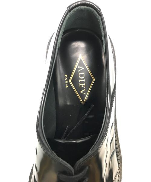 ADIEV（アデュー）ADIEV (アデュー) ポリッシュレザー モカシンシューズ ブラック サイズ:38（cm）の古着・服飾アイテム