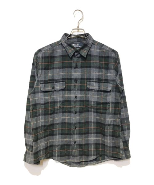 POLO RALPH LAUREN（ポロ・ラルフローレン）POLO RALPH LAUREN (ポロ・ラルフローレン) ［古着］ネルチェックシャツ グレー サイズ:Lの古着・服飾アイテム