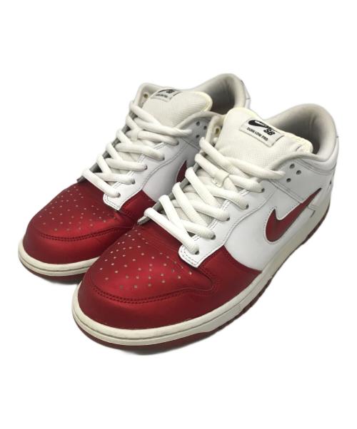 NIKE（ナイキ）NIKE (ナイキ) SUPREME (シュプリーム) ローカットスニーカー レッド×ホワイト サイズ:30cmの古着・服飾アイテム