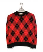 AMI Alexandre Mattiussiアミアレクサンドルマテュッシ）の古着「アーガイルニット」｜レッド