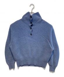 JOURNAL STANDARD（ジャーナルスタンダード）の古着「アルパカミックスファー襟付きプルオーバー」｜ブルー