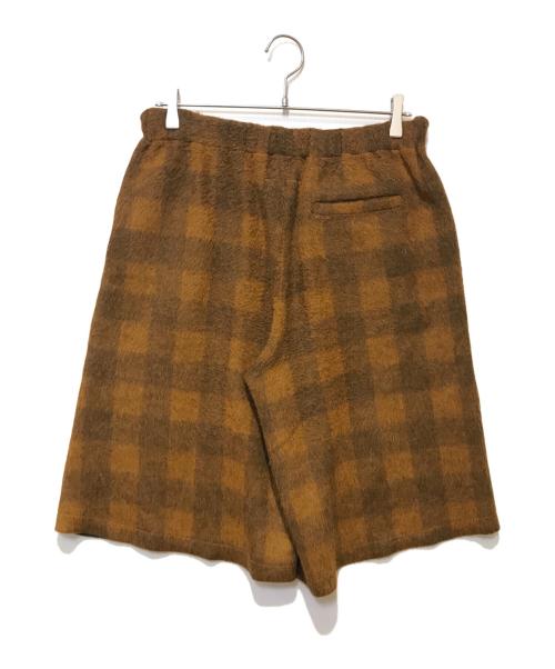 MM6 Maison Margiela（エムエムシックスメゾンマルジェラ）MM6 Maison Margiela (エムエムシックス メゾンマルジェラ) アクリルシャギー ハーフパンツ ブラウン サイズ:Ｍの古着・服飾アイテム