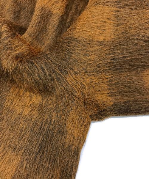 MM6 Maison Margiela（エムエムシックスメゾンマルジェラ）MM6 Maison Margiela (エムエムシックス メゾンマルジェラ) アクリルシャギー ハーフパンツ ブラウン サイズ:Ｍの古着・服飾アイテム