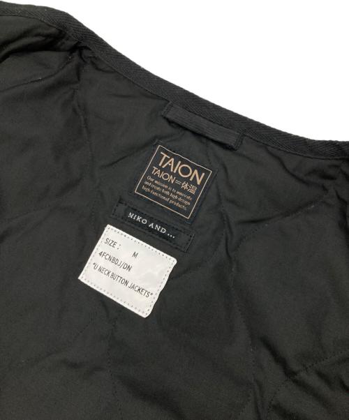 TAION（タイオン）TAION (タイオン) niko and (ニコアンド) ノーカラージャケット ブラック サイズ:Mの古着・服飾アイテム