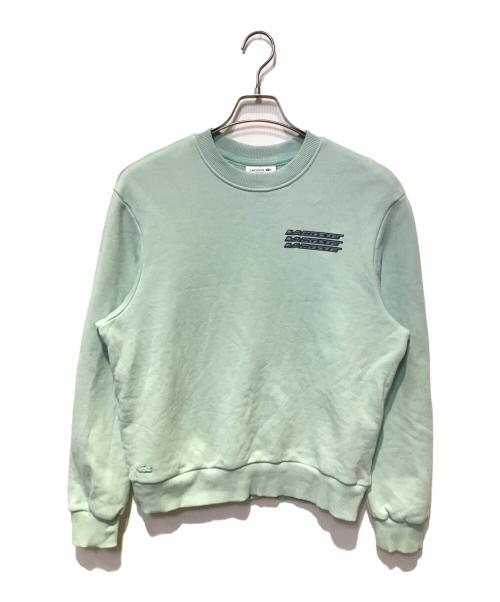 LACOSTE（ラコステ）LACOSTE (ラコステ) グラフィカルロゴオーバーサイズクルーネックスウェット ブルー サイズ:38の古着・服飾アイテム