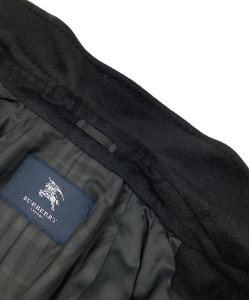BURBERRY LONDON（バーバリーロンドン）BURBERRY LONDON (バーバリーロンドン) カシミヤアンゴラステンカラーコート ブラック サイズ:Lの古着・服飾アイテム