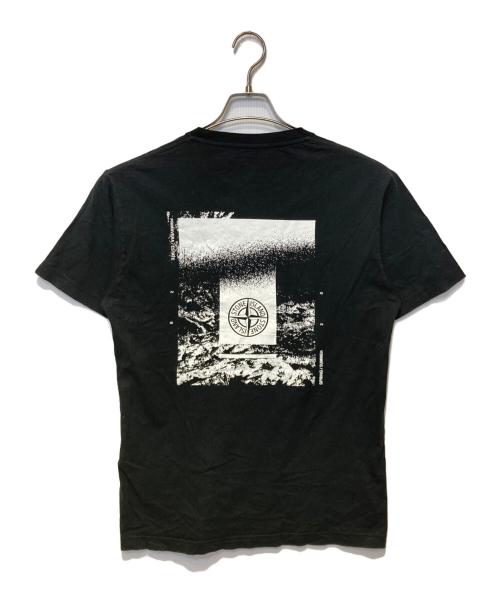 STONE ISLAND（ストーンアイランド）STONE ISLAND (ストーンアイランド) ロゴTシャツ ブラック サイズ:Ｍの古着・服飾アイテム