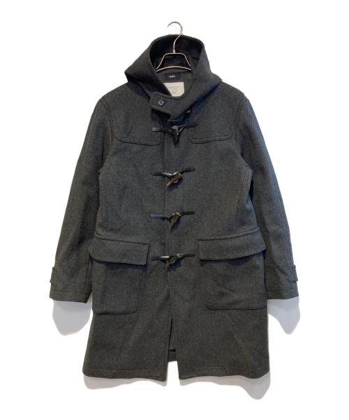 SHIPS（シップス）SHIPS (シップス) スーパー140'S 100%WOOL メルトン ダッフルコート グレー サイズ:Lの古着・服飾アイテム
