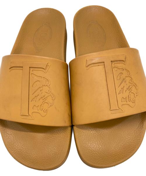 TOD'S（トッズ）TOD'S (トッズ) エンボス スライド サンダル ベージュ サイズ:8の古着・服飾アイテム