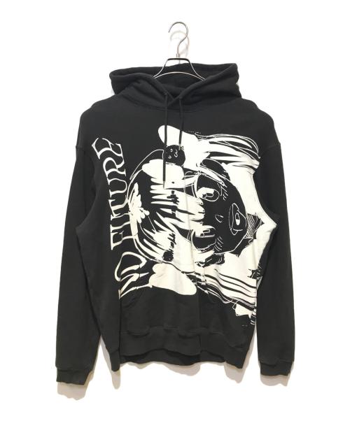 moussy（マウジー）moussy (マウジー) PU LIVE HEALTHY フーディ ブラック サイズ:FREEの古着・服飾アイテム