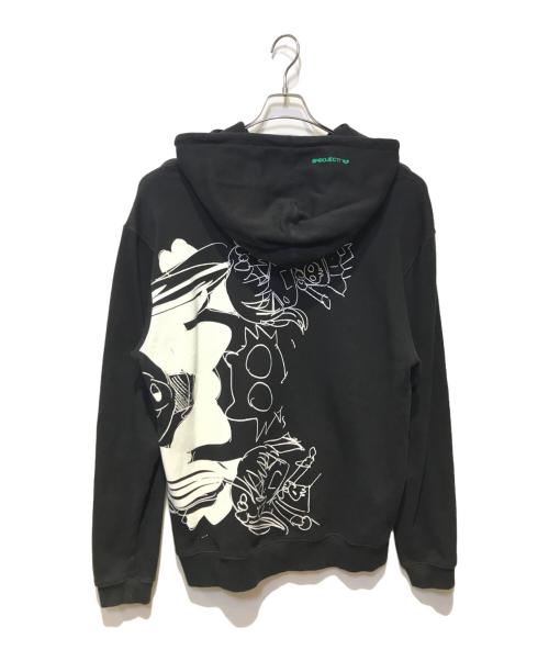 moussy（マウジー）moussy (マウジー) PU LIVE HEALTHY フーディ ブラック サイズ:FREEの古着・服飾アイテム