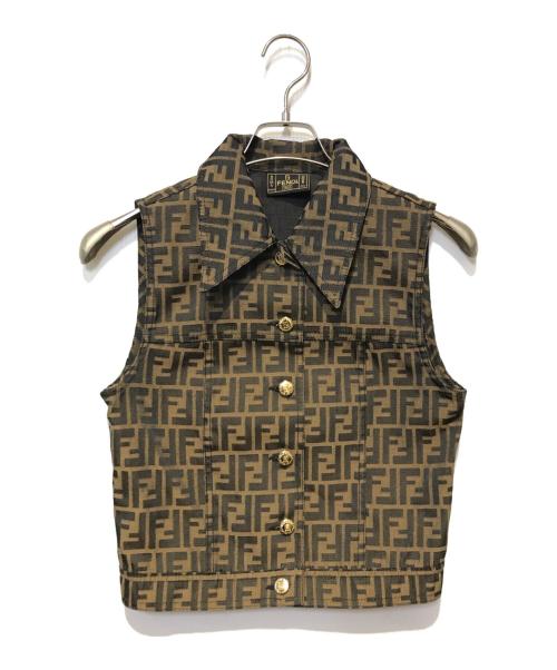 FENDI（フェンディ）FENDI (フェンディ) ズッカ柄ベスト ベージュ サイズ:40の古着・服飾アイテム