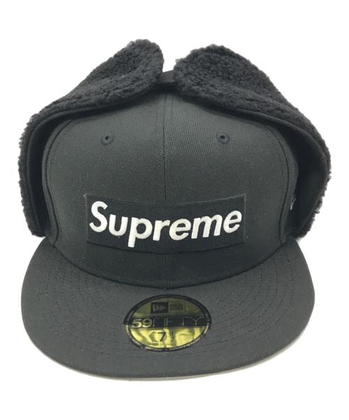 SUPREME（シュプリーム）SUPREME (シュプリーム) New Era (ニューエラ) イヤーフラップボックスロゴニューエラ キャップ ブラック サイズ:7 1/2（59.6cm） 未使用品の古着・服飾アイテム