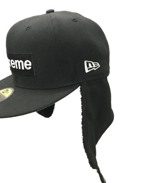 SUPREME（シュプリーム）SUPREME (シュプリーム) New Era (ニューエラ) イヤーフラップボックスロゴニューエラ キャップ ブラック サイズ:7 1/2（59.6cm） 未使用品の古着・服飾アイテム