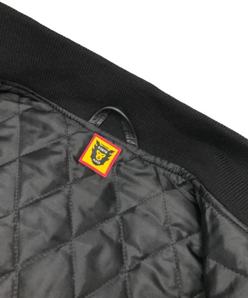 HUMAN MADE（ヒューマンメイド）HUMAN MADE (ヒューマンメイド) KAWS (カウズ) KAWS MADE VARSITY JACKET ブラック サイズ:XLの古着・服飾アイテム