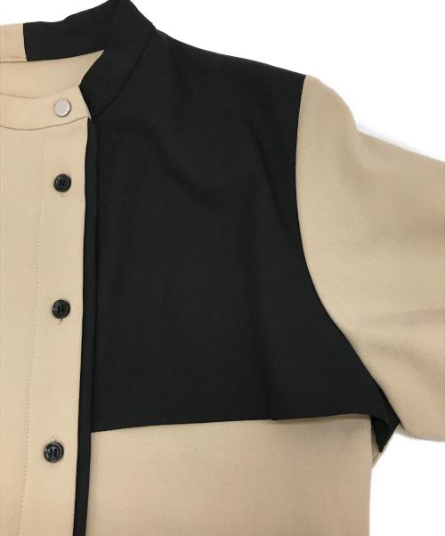 UNITED TOKYO（ユナイテッドトーキョー）UNITED TOKYO (ユナイテッドトーキョー) アシメブロッキングワンピース ベージュ×ブラック サイズ:1の古着・服飾アイテム