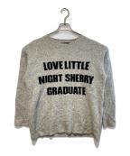 FRAMeWORKフレームワーク）の古着「アルパカ混ロゴインターシャニット」｜グレー