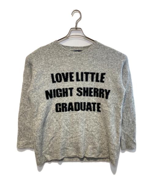 FRAMeWORK（フレームワーク）FRAMeWORK (フレームワーク) アルパカ混ロゴインターシャニット グレー サイズ:Freeの古着・服飾アイテム