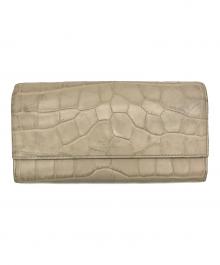 GIORGIO ARMANI（ジョルジョアルマーニ）の古着「型押し長財布」｜ベージュ