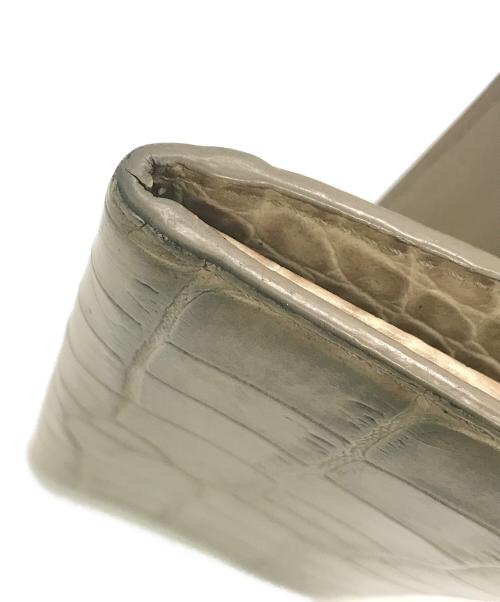 GIORGIO ARMANI（ジョルジョアルマーニ）GIORGIO ARMANI (ジョルジョアルマーニ) 型押し長財布 ベージュ サイズ:下記参照の古着・服飾アイテム